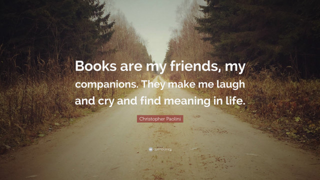 Books are my friends quote free wallpaper for desktop - medium preview image