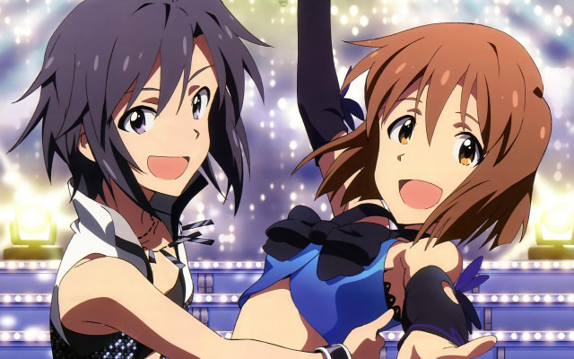 Anime girls stage lights glove free wallpaper for desktop - medium preview image