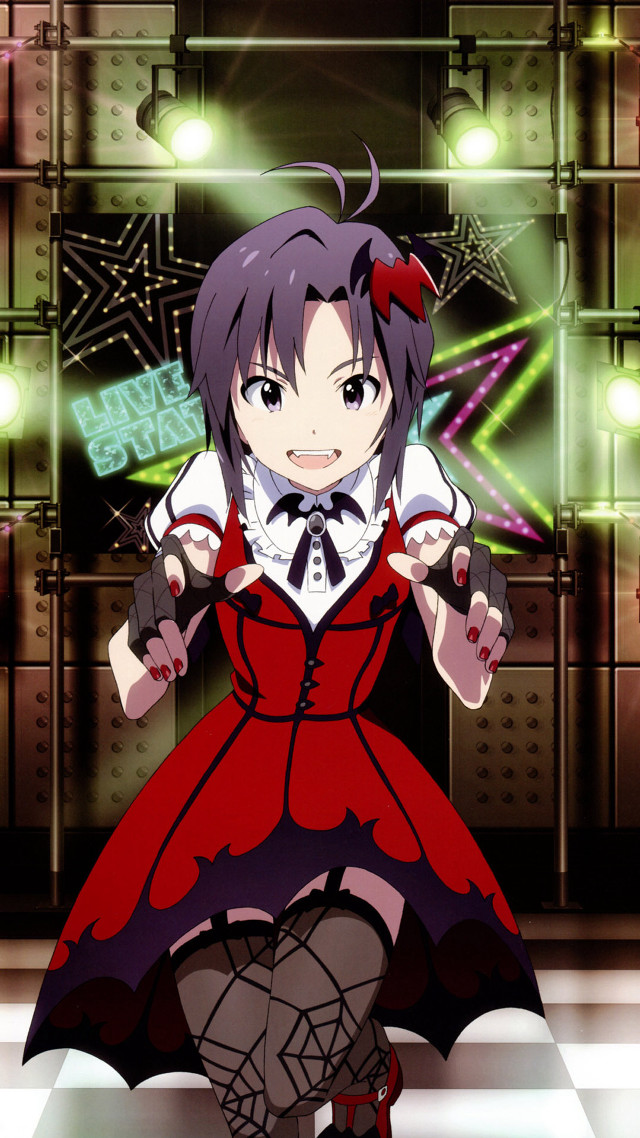 Woman red dress black shoes free wallpaper for mobile - medium preview image