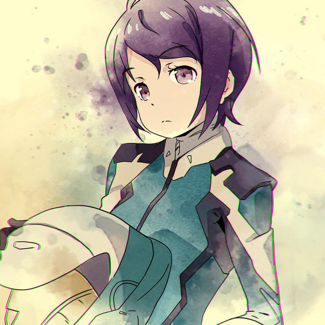 Purple hair blue dress white free wallpaper for tablet - medium preview image