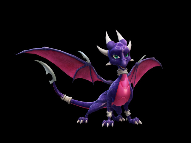 Purple dragon horns wings collar free wallpaper for desktop - medium preview image