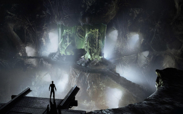 Man cave giant creature glowing free wallpaper for desktop - medium preview image