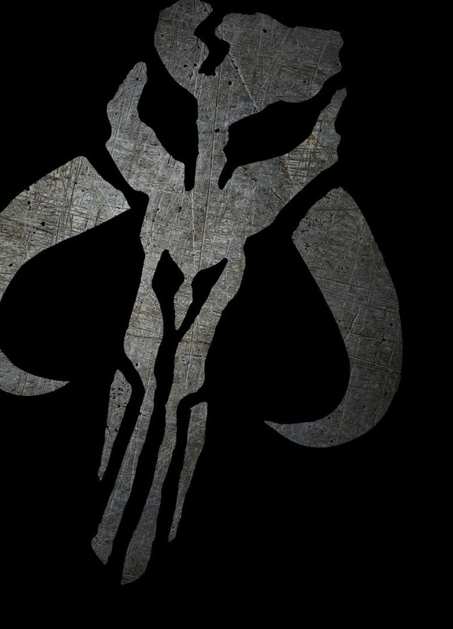 Star wars skull silhouette monochrome free wallpaper for mobile - medium preview image