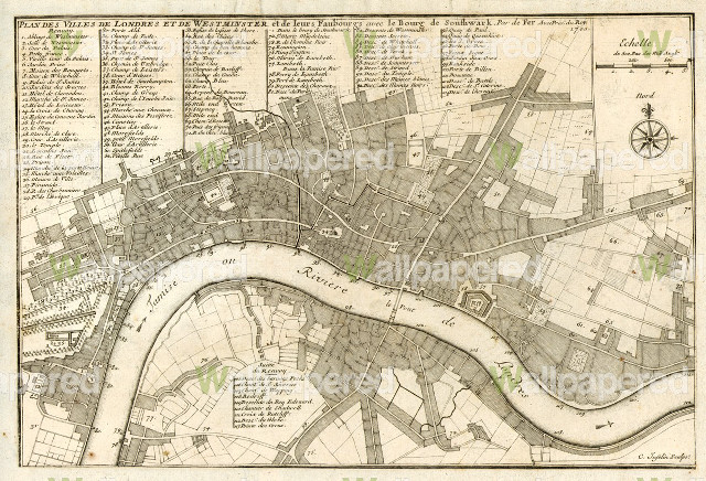 London map river thames 19th free wallpaper for desktop - medium preview image