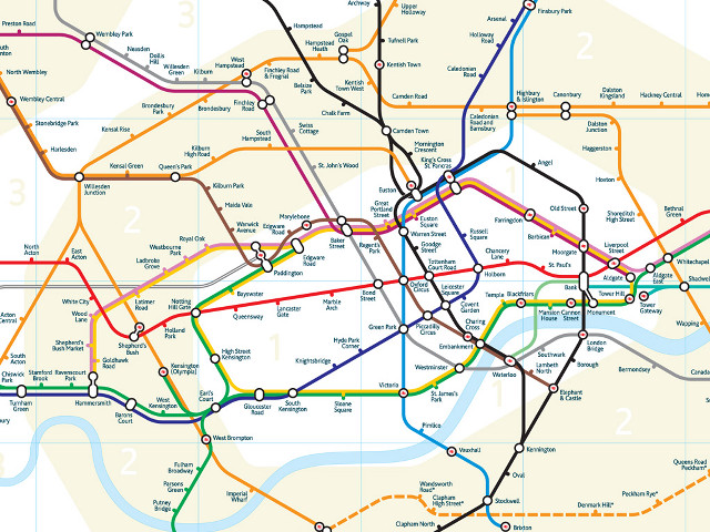 Subway system map with all free wallpaper for desktop - medium preview image