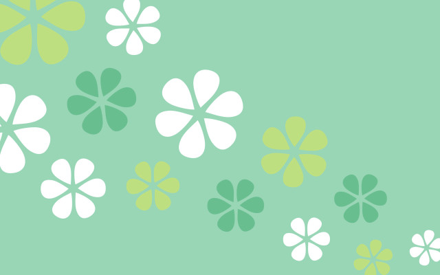 Green white flower pattern background free wallpaper for desktop - medium preview image
