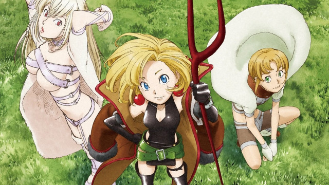 Anime characters grass horse woman free wallpaper for desktop - medium preview image