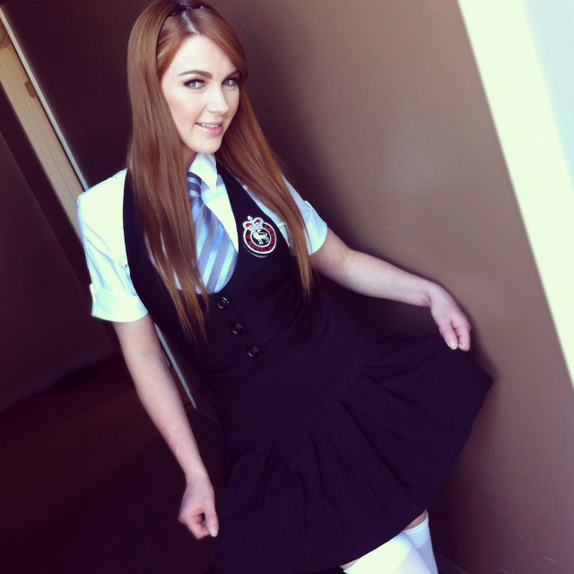 Woman school uniform posing hands #2 free wallpaper for tablet - medium preview image