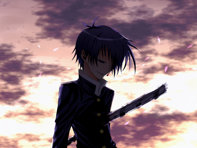 Man sword cloudy sky birds free wallpaper for desktop - medium preview image