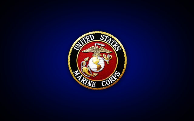 Marine seal emblem blue black free wallpaper for desktop - medium preview image