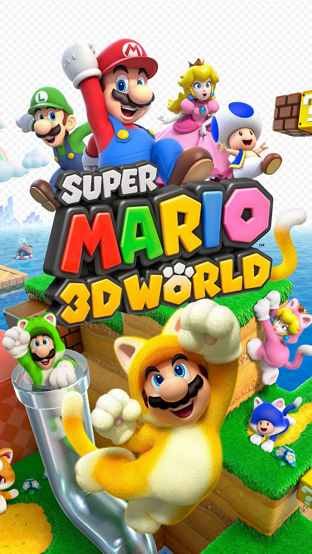 Nintendo wii mario game cover #2 free wallpaper for mobile - medium preview image