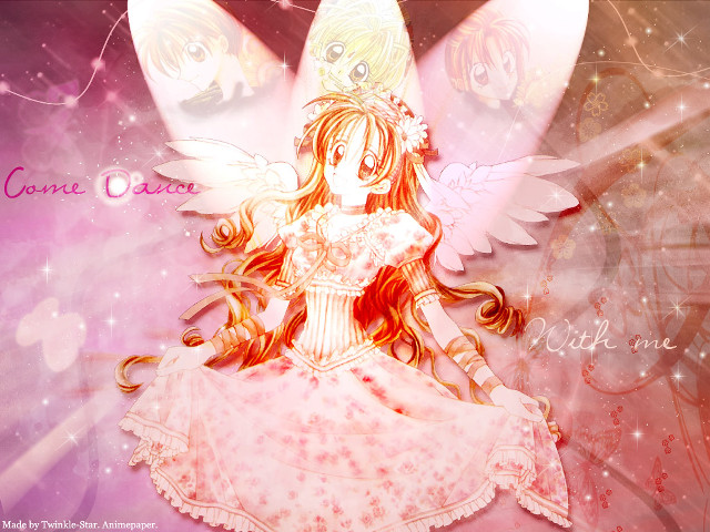 Fairy pink dress wings chest free wallpaper for desktop - medium preview image