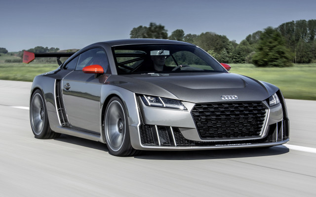 Silver car driving road forest #8 free wallpaper for desktop - medium preview image