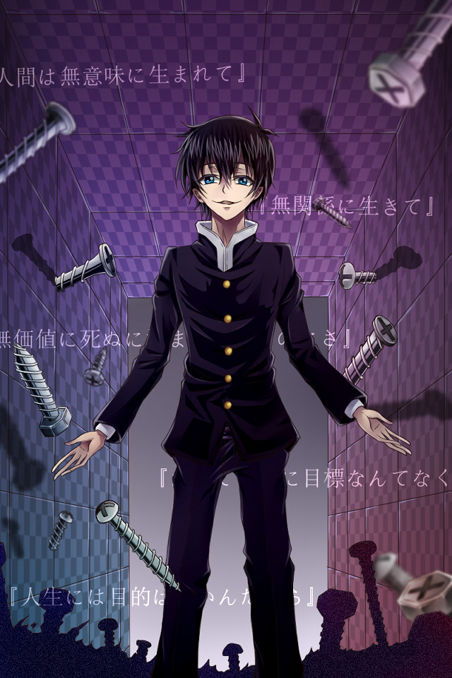 Man suit tools purple gothic free wallpaper for mobile - medium preview image