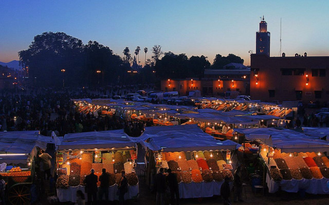 Tents lights field night clock free wallpaper for desktop - medium preview image