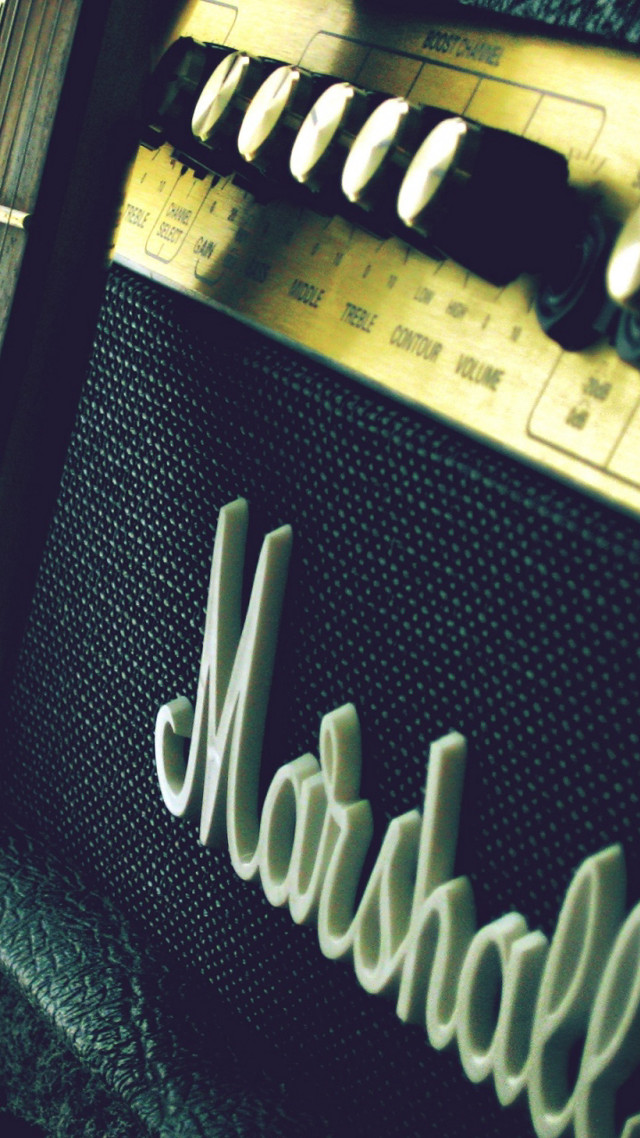 Marshall amp ruler clock grunge free wallpaper for mobile - medium preview image