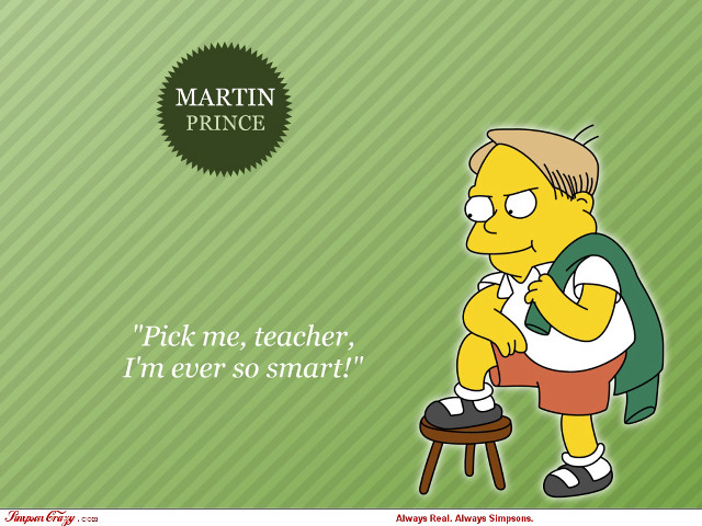 Cartoon character stool quote simpsons free wallpaper for desktop - medium preview image