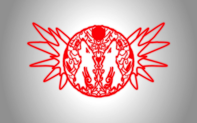 Red white circle bird dragon free wallpaper for desktop - medium preview image