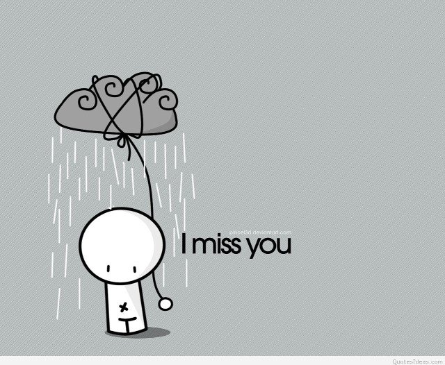 Cartoon character balloons miss you free wallpaper for desktop - medium preview image