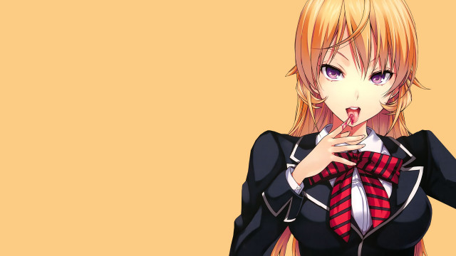 Anime girl blonde hair red #2 free wallpaper for desktop - medium preview image