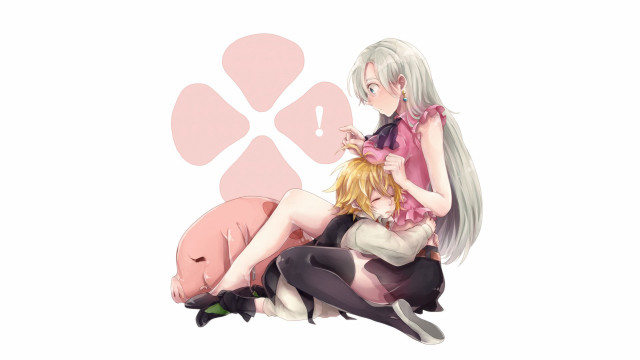 Woman sitting pig pink wallpaper free wallpaper for desktop - medium preview image