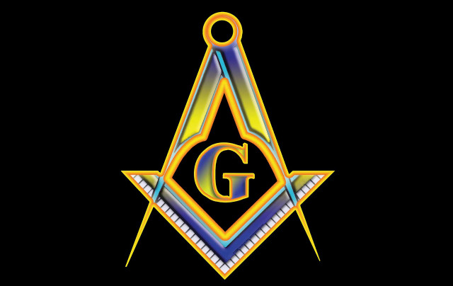Masonic symbol gold letter star free wallpaper for desktop - medium preview image