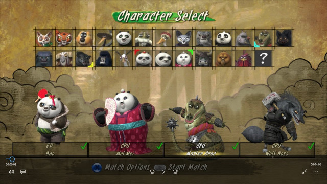 Animated pandas character select screen free wallpaper for desktop - medium preview image