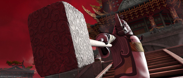 Cartoon character red background stairs free wallpaper for desktop - medium preview image