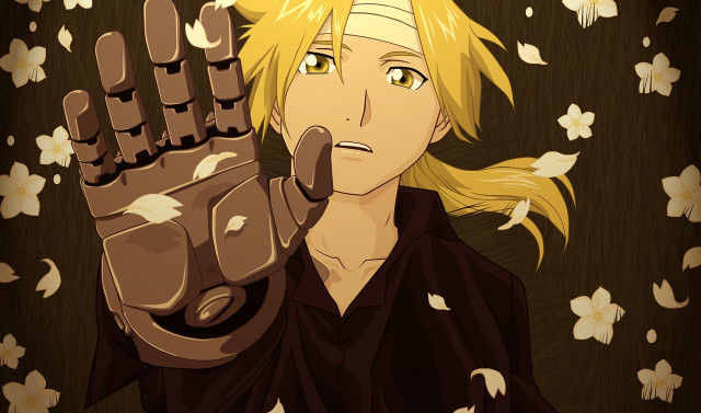 Person holding glove flowered background free wallpaper for desktop - medium preview image