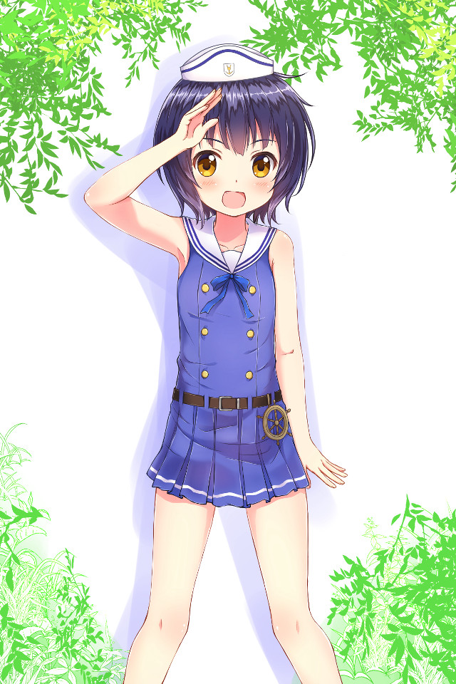 Girl sailor outfit tree holding free wallpaper for mobile - medium preview image