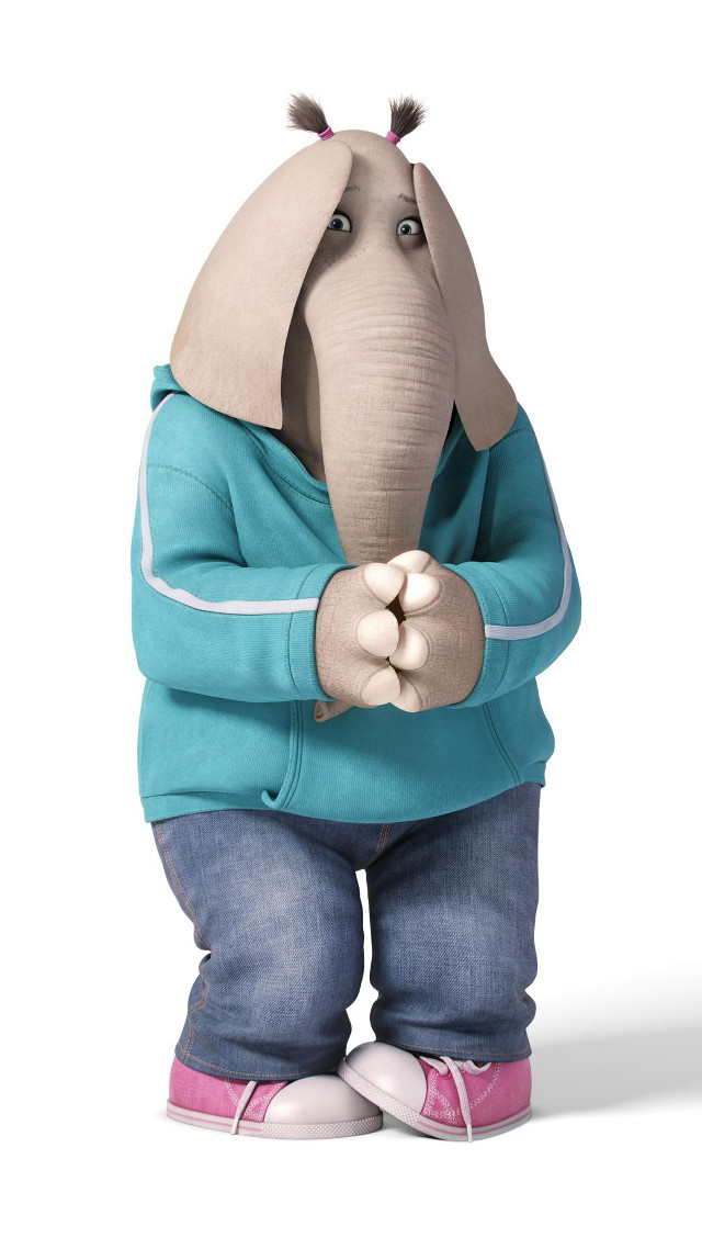 Cartoon elephant blue shirt jeans free wallpaper for mobile - medium preview image