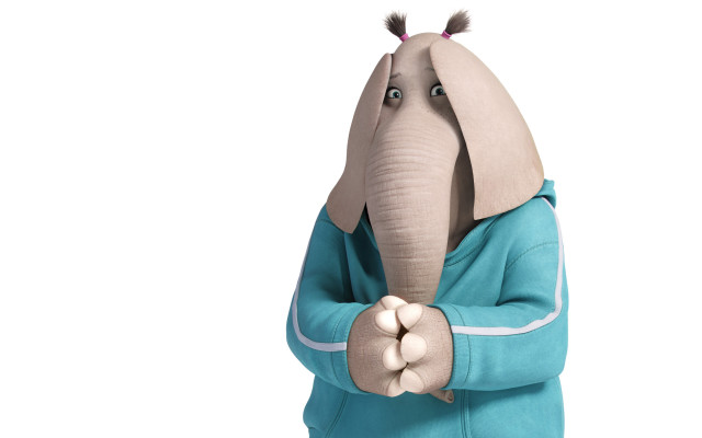 Person blue jacket elephant mask free wallpaper for desktop - medium preview image