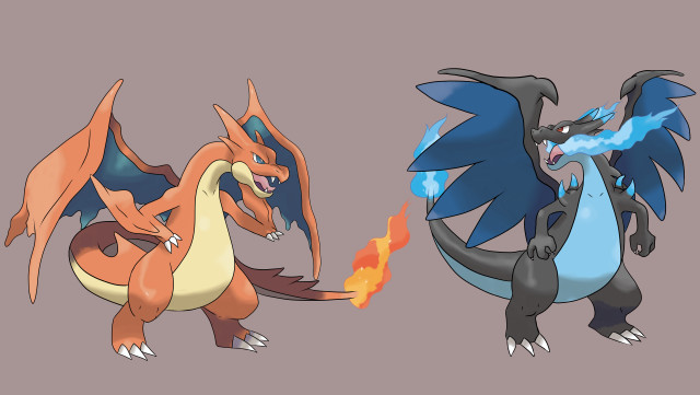 Charizard fire blue orange red free wallpaper for desktop - medium preview image