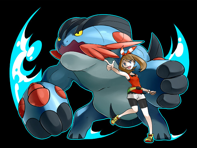 Woman giant blue monster red free wallpaper for desktop - medium preview image