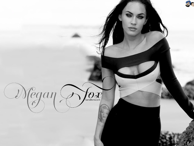 Woman black white bikini beach free wallpaper for desktop - medium preview image