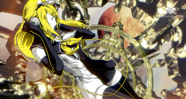 Anime character yellow hair black free wallpaper for desktop - medium preview image
