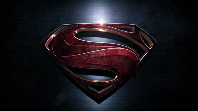 Superman logo black background light free wallpaper for desktop - medium preview image