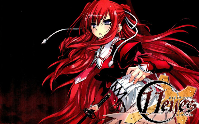 Anime character long red hair #2 free wallpaper for desktop - medium preview image