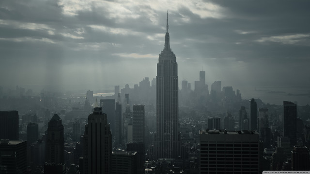 City skyline tall building clouds free wallpaper for desktop - medium preview image