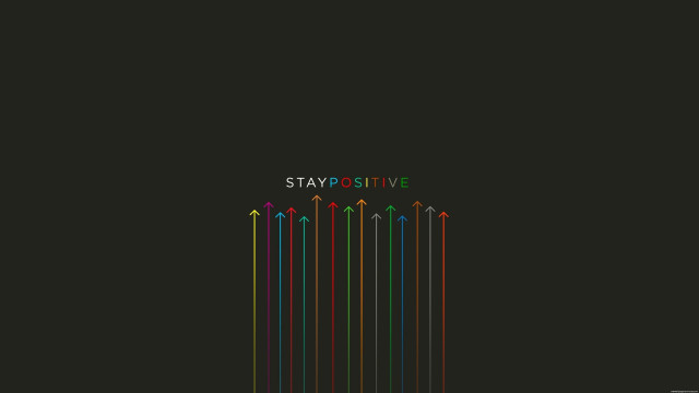 Black background arrows stay positive free wallpaper for desktop - medium preview image