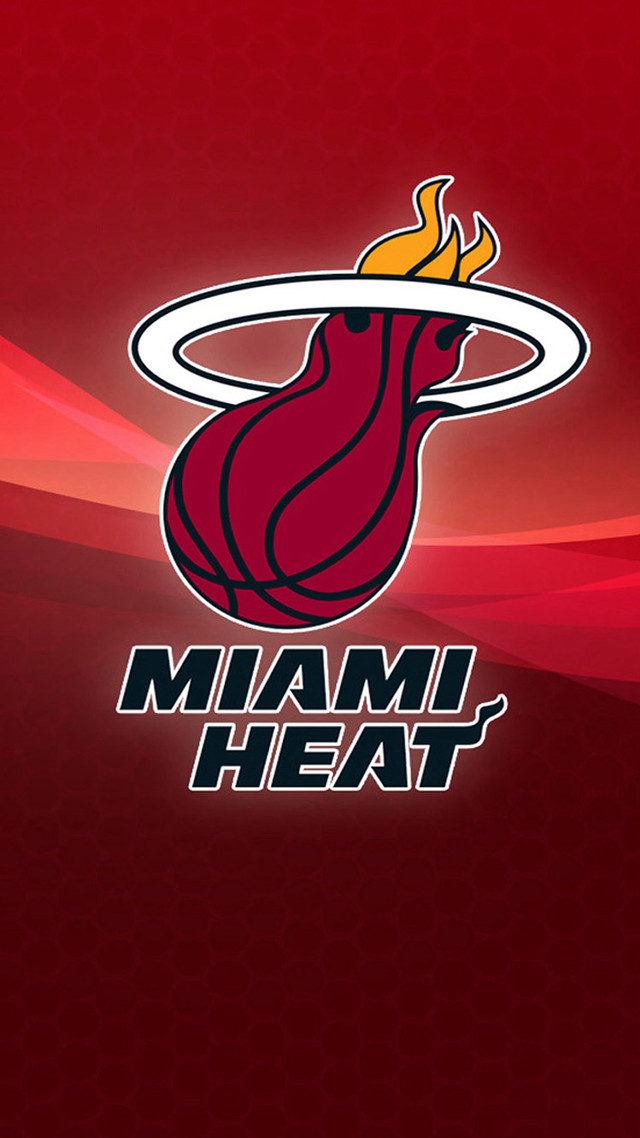 Miami heat logo red background #3 free wallpaper for mobile - medium preview image