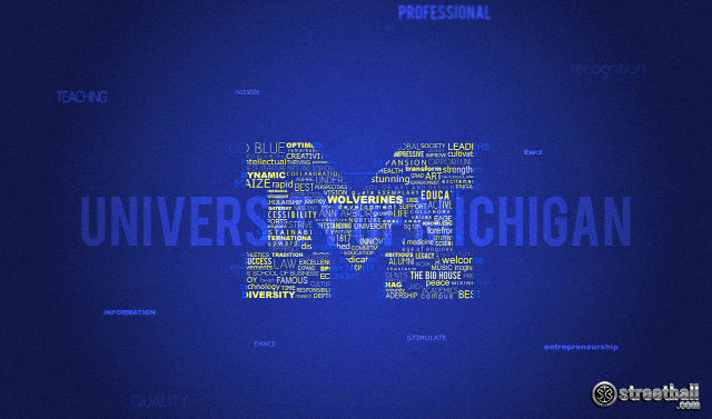 Blue background michigan university large free wallpaper for desktop - medium preview image