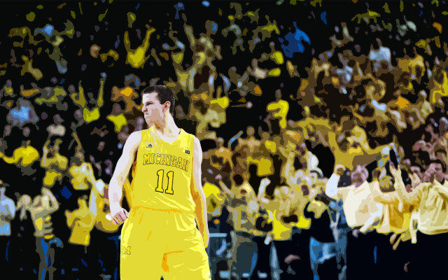 Man yellow uniform crowd basketball free wallpaper for desktop - medium preview image