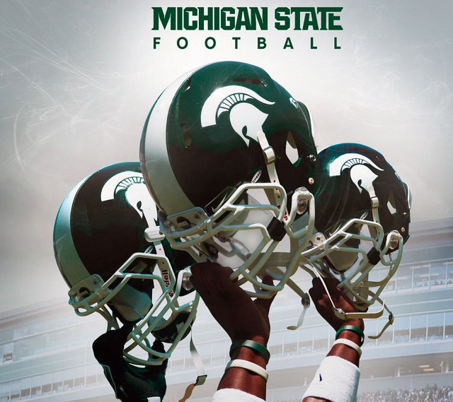 Michigan state football helmets field free wallpaper for tablet - medium preview image