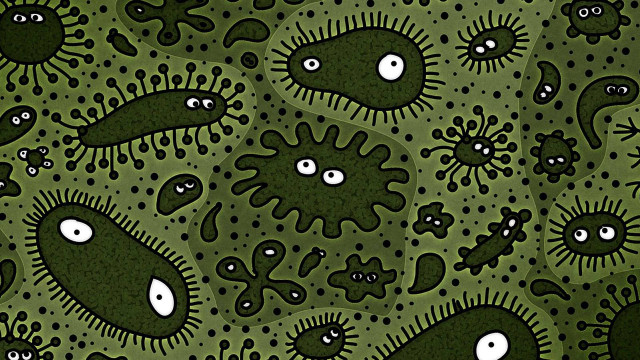 Green black pattern dots background free wallpaper for desktop - medium preview image