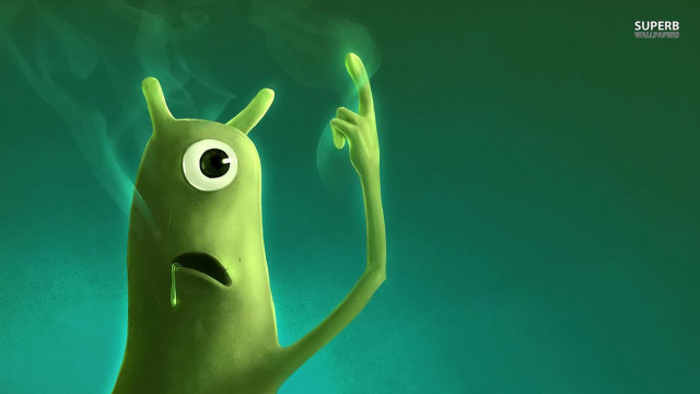 Cartoon chrislabrooy digitalpainting green underwater free wallpaper for desktop - medium preview image