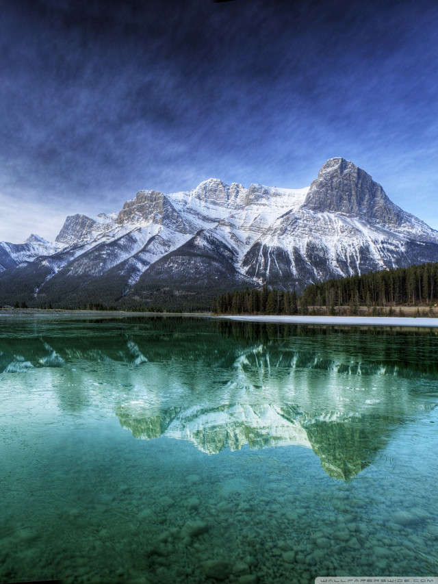 Mountain range reflection lake forest #4 free wallpaper for mobile - medium preview image