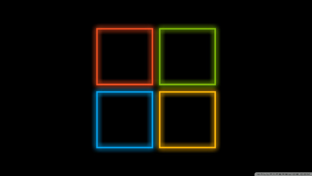 Black background four squares colors free wallpaper for desktop - medium preview image