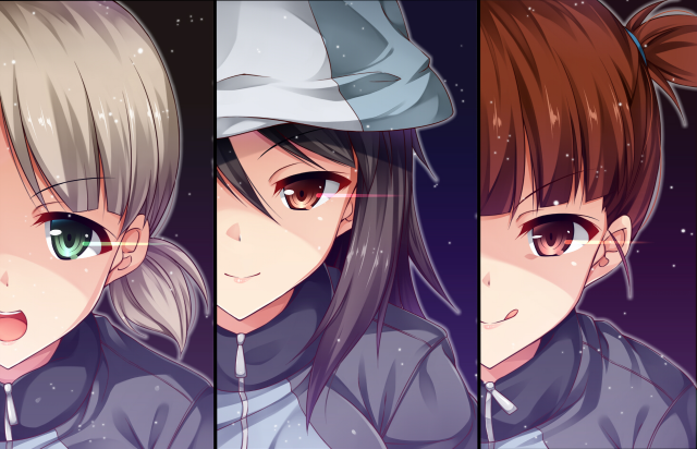 Girl long hair hat three free wallpaper for desktop - medium preview image