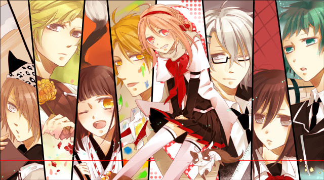 Anime characters colored hair glasses #7 free wallpaper for desktop - medium preview image